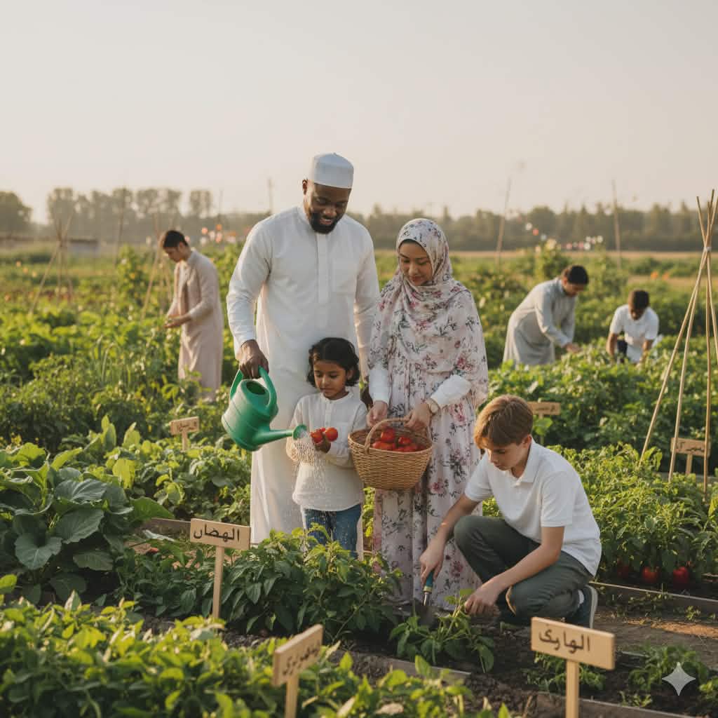 Bénévoles travaillant ensemble dans un jardin communautaire, représentant le bon travail.